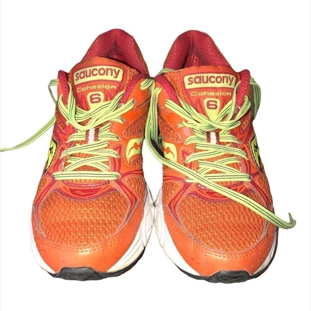 SAUCONY Cohesion 6 Running Sneakers Women's Size 7 Orange Shoes 15156-13